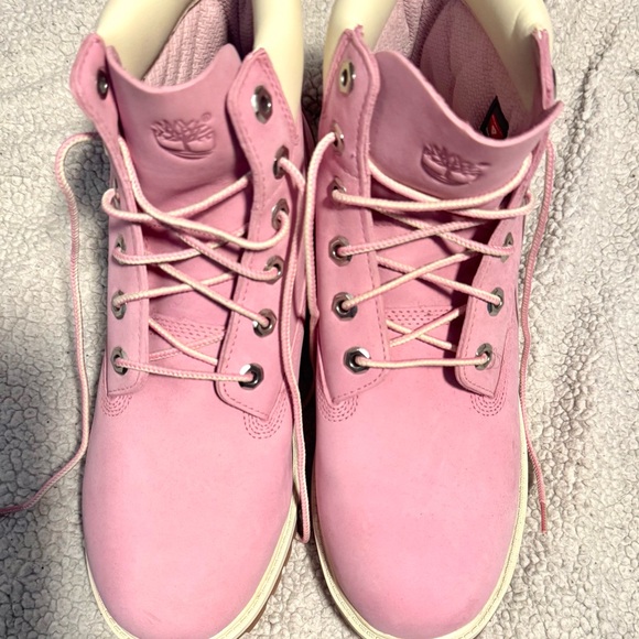 Women’s Pink Timberlands - Picture 2 of 4